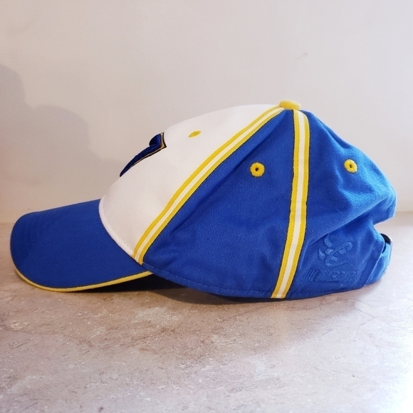 Nascar Kenny Irwin Racing Hat Cap 97 Adjustable 100% Cotton Blue White Gold EUC - Picture 6 of 10